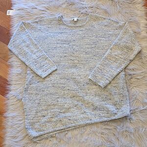 J‎ jill pure jill womens light blue a symerical bottom sweater size large